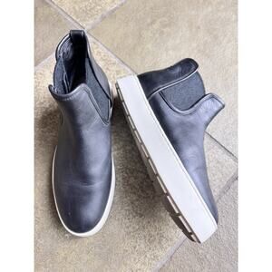 VINCE Black Leather Platform Chelsea Boots Women’s Size 7.5 Slip-On